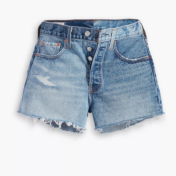 Levi's - Premium 501 Two Tone Indigo Wash Women’s Jean Shorts - Picture 6 of 16
